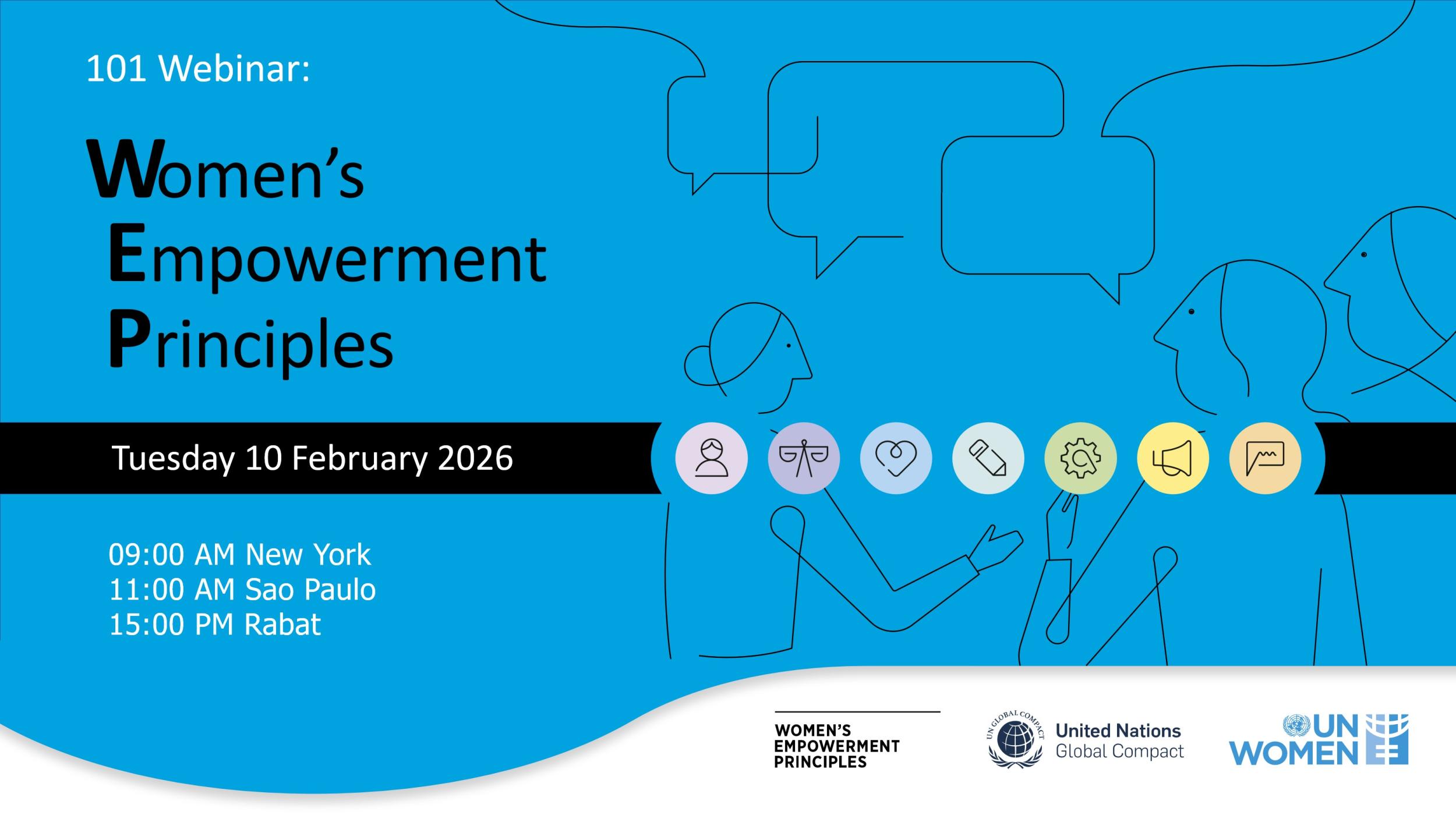 101 Webinar Women's Empowerment Principles Tuesday 10 February 2026 09:00 AM New York 11:00 AM Sao Paulo