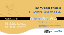 2024 WEPs Deep-dive series: #1 Gender Equality & ESG