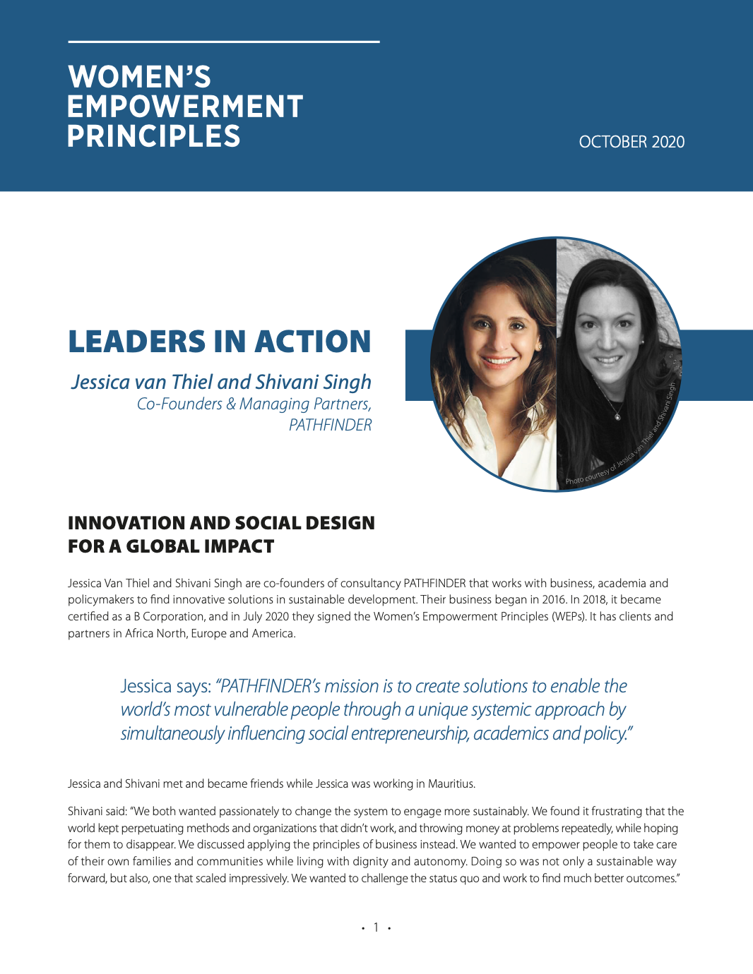 Innovation and Social Design for a Global Impact
